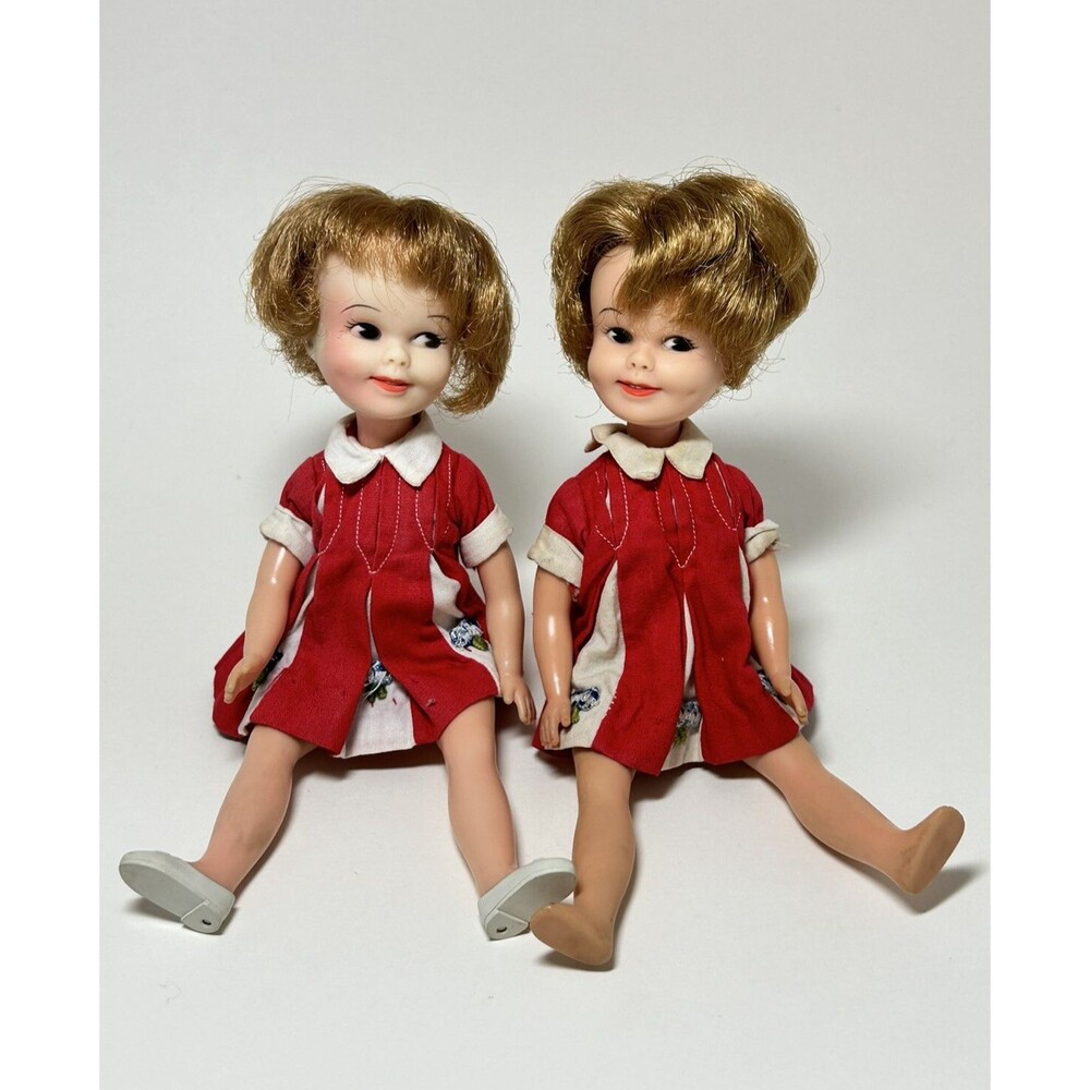 Vintage 1960's Penny Brite Doll Original Red Dress & Shoes Deluxe Lot Of 2 *Read